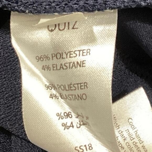 Quiz Navy Blue Ruffle Sleeve Stretch Cocktail Fitted Sheath Mini Dress Size 8 - Picture 5 of 5